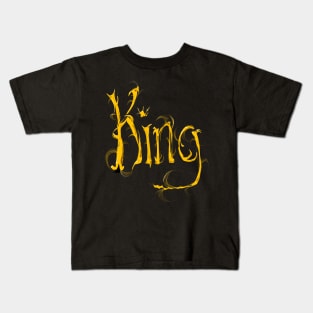 King Gold Text Kids T-Shirt